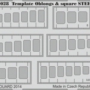 Eduard 00028 Template Oblongs & Square STEEL Photo etched parts