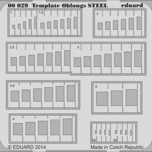 Eduard 00029 Template Oblongs STEEL Photo etched parts