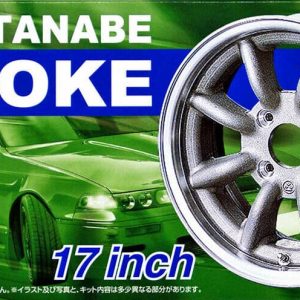 Aoshima Wheels RS Watanabe 8 Spoke RG 17 Inch Set Gomme e Cerchi Kit Montaggio 1/24