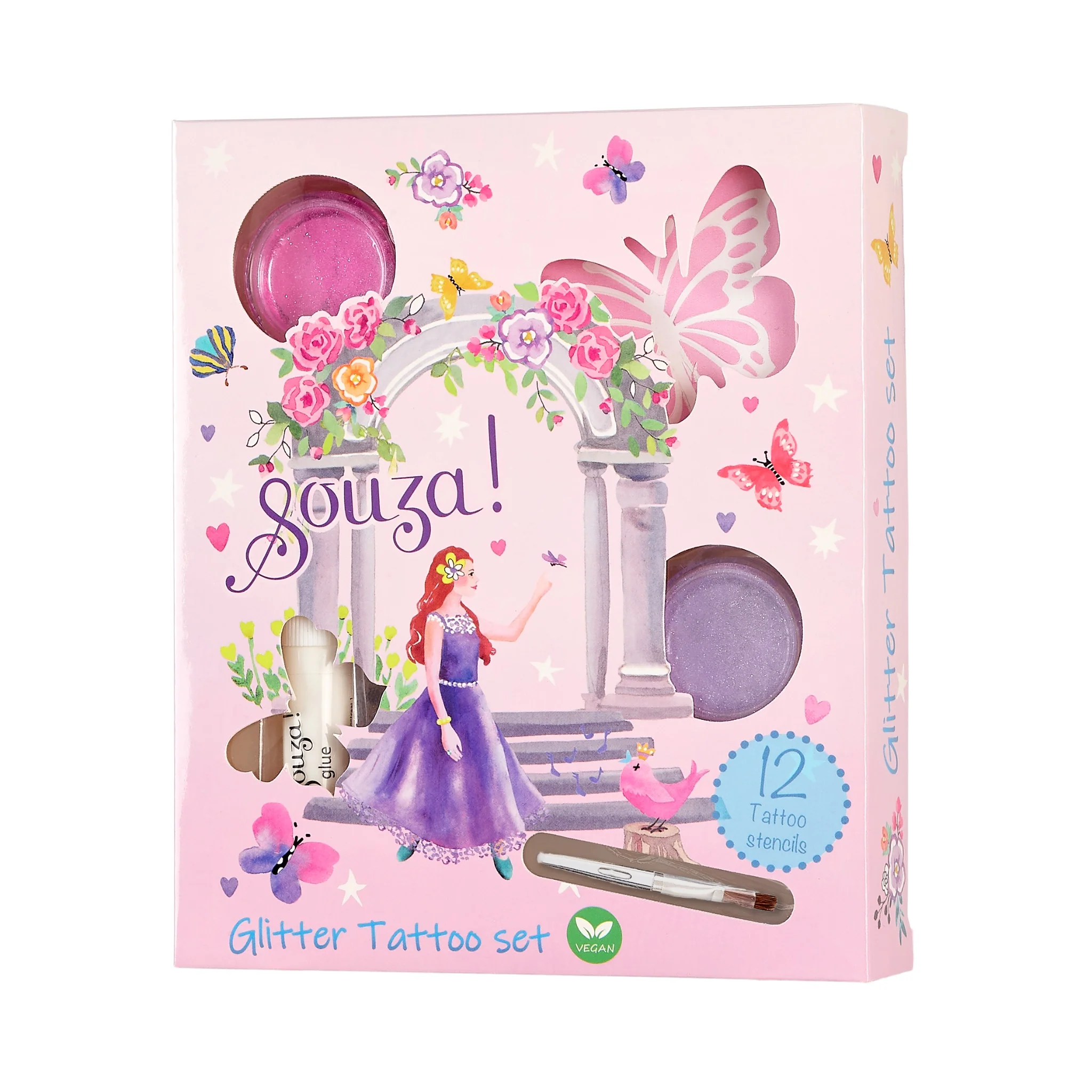 Set tatuaggi glitterati Principessa