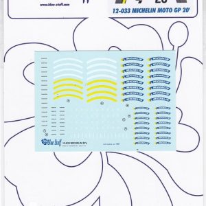 Blue Stuff 12-033 Decals 1/12 Tyres Michelin Moto GP 20′