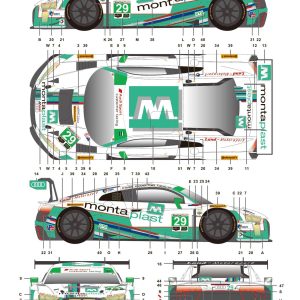 SK Decals SK-24118 Decal 1/24 Montaplast by Land Motorsport Audi R8 LMS GT3 IMSA Daytona 24H