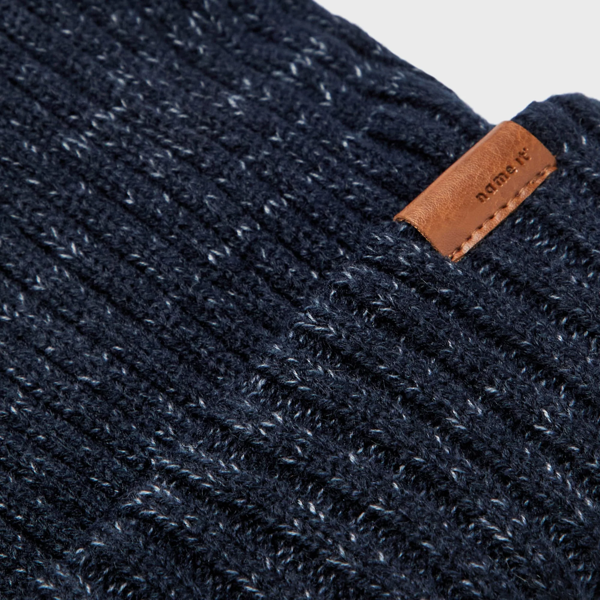Cappello 1-2 anni in maglia a coste, Blu scuro - immagine 3