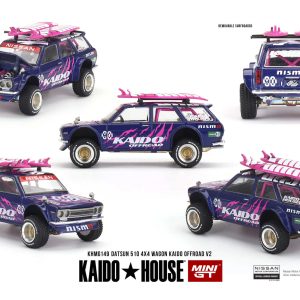 Mini GT KHMG149 Kaido House Datsun 510 4×4 Wagon Kaido Offroad V2 Die Cast 1/64