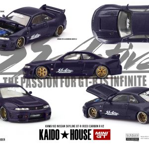 Mini GT KHMG163 Nissan Skyline GT-R (R33) Active Carbon R V2 Die Cast 1/64