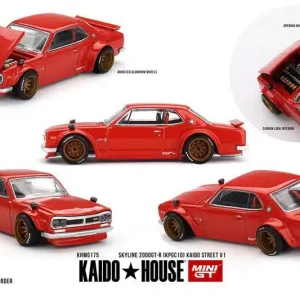 Mini GT KHMG175 Kaido House Nissan Skyline 2000GT-R KAIDO STREET V1 Die Cast 1/64