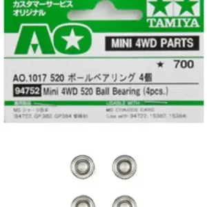 Tamiya 94752 Mini 4wd 520 Ball Bearing (4pcs) Cuscinetti 520