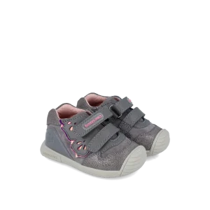 Scarpa biogateo casual grigio glitter urban