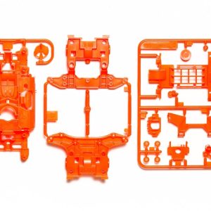 Tamiya 95682 Mini 4wd MS Chassis Set (Fluorescent Orange) Mini 4wd Station