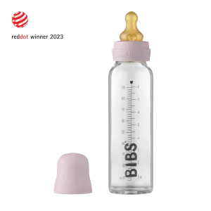 Biberon in vetro Bibs 225ml, Dusty lilac