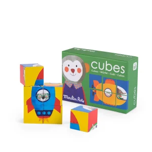 Puzzle 6 cubi in legno Les Popipop