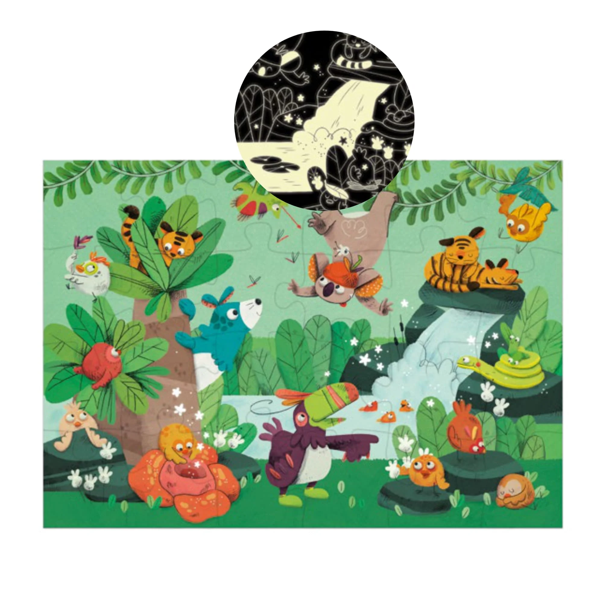 Puzzle fluorescente La cascata, 24pz - immagine 4