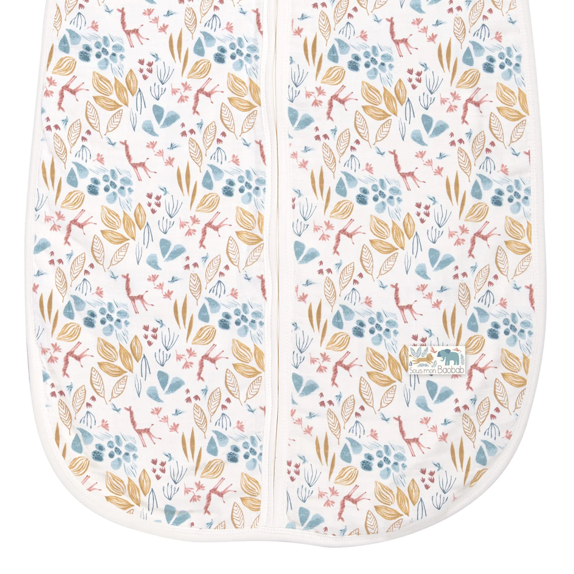 Sacco nanna estivo mussola cotone 90cm, Floreale - immagine 4