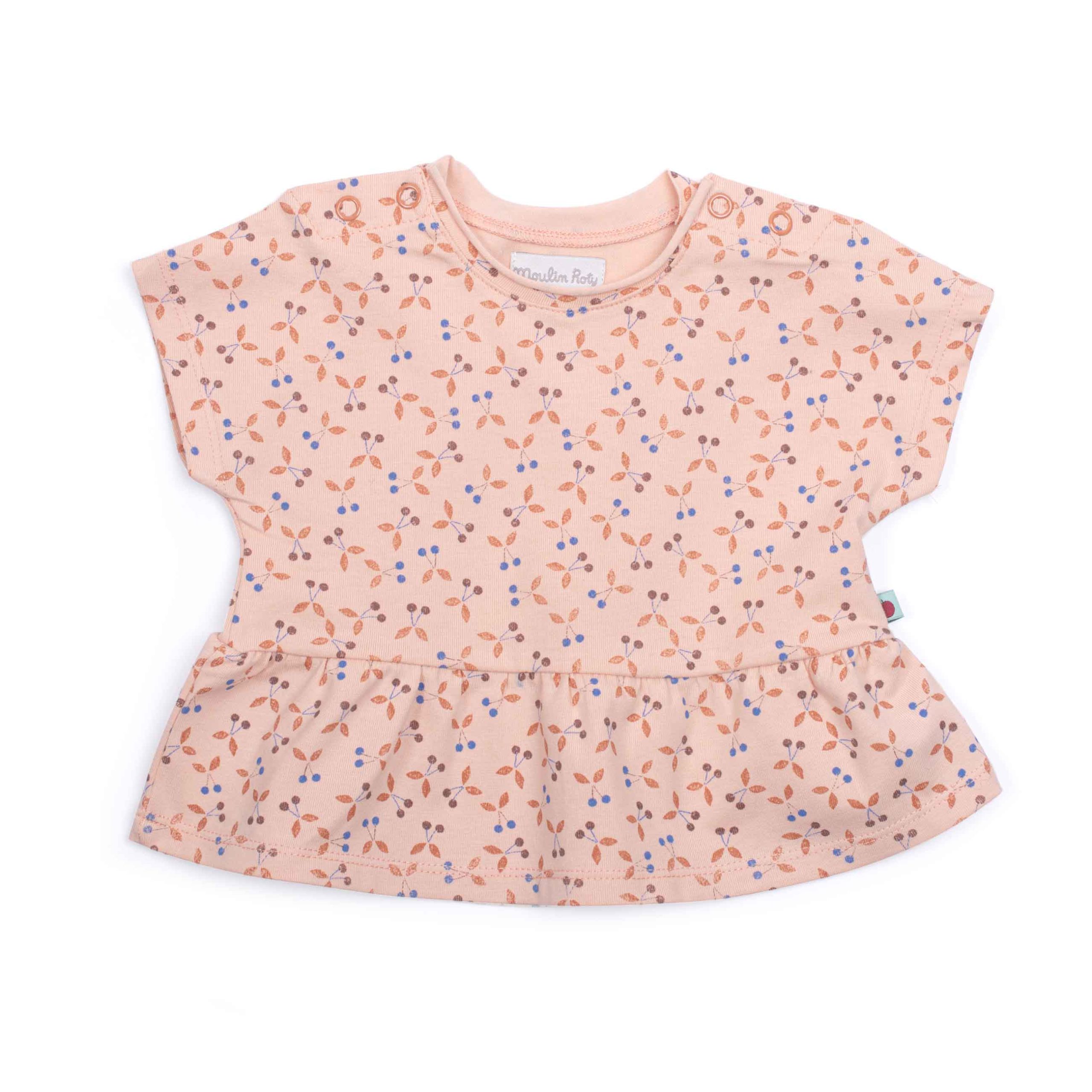 Maglietta in Cotone Ciliegie Rosa, Fantine Pomme des Bois - immagine 2