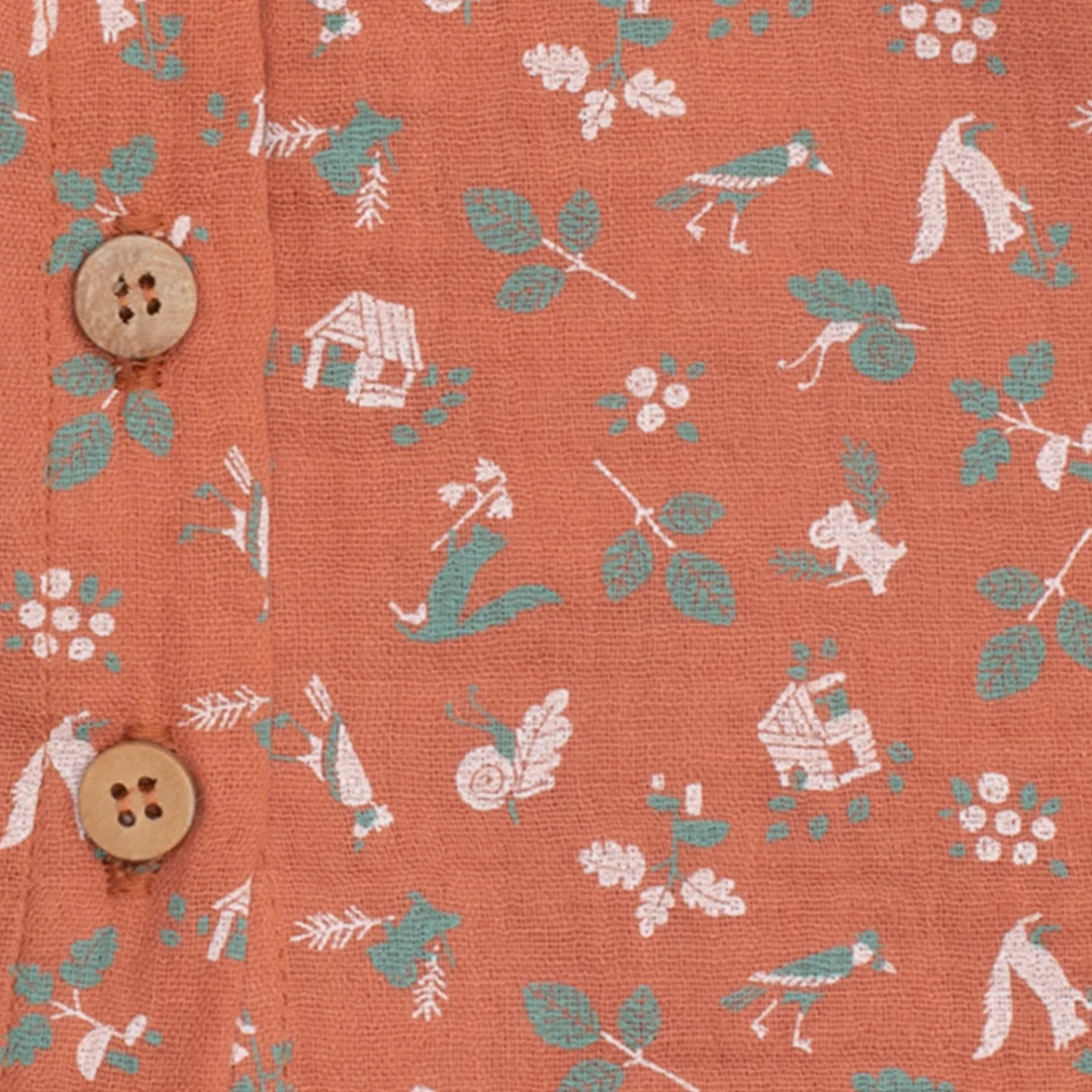 Camicia Mussola di Cotone Bio Nocciola, Fauve Pomme des Bois - immagine 5