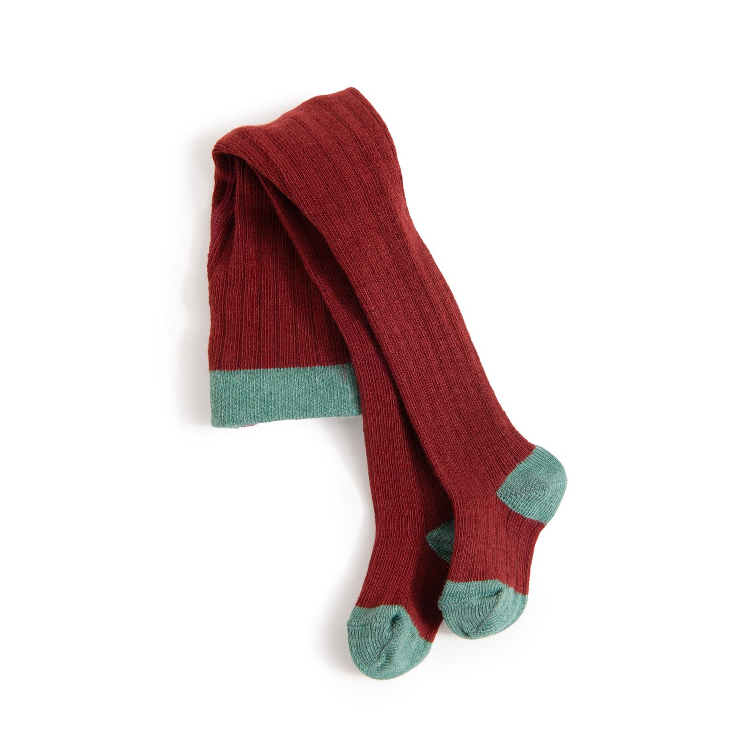 Collant a coste in maglia rosso granato, Erza - immagine 4