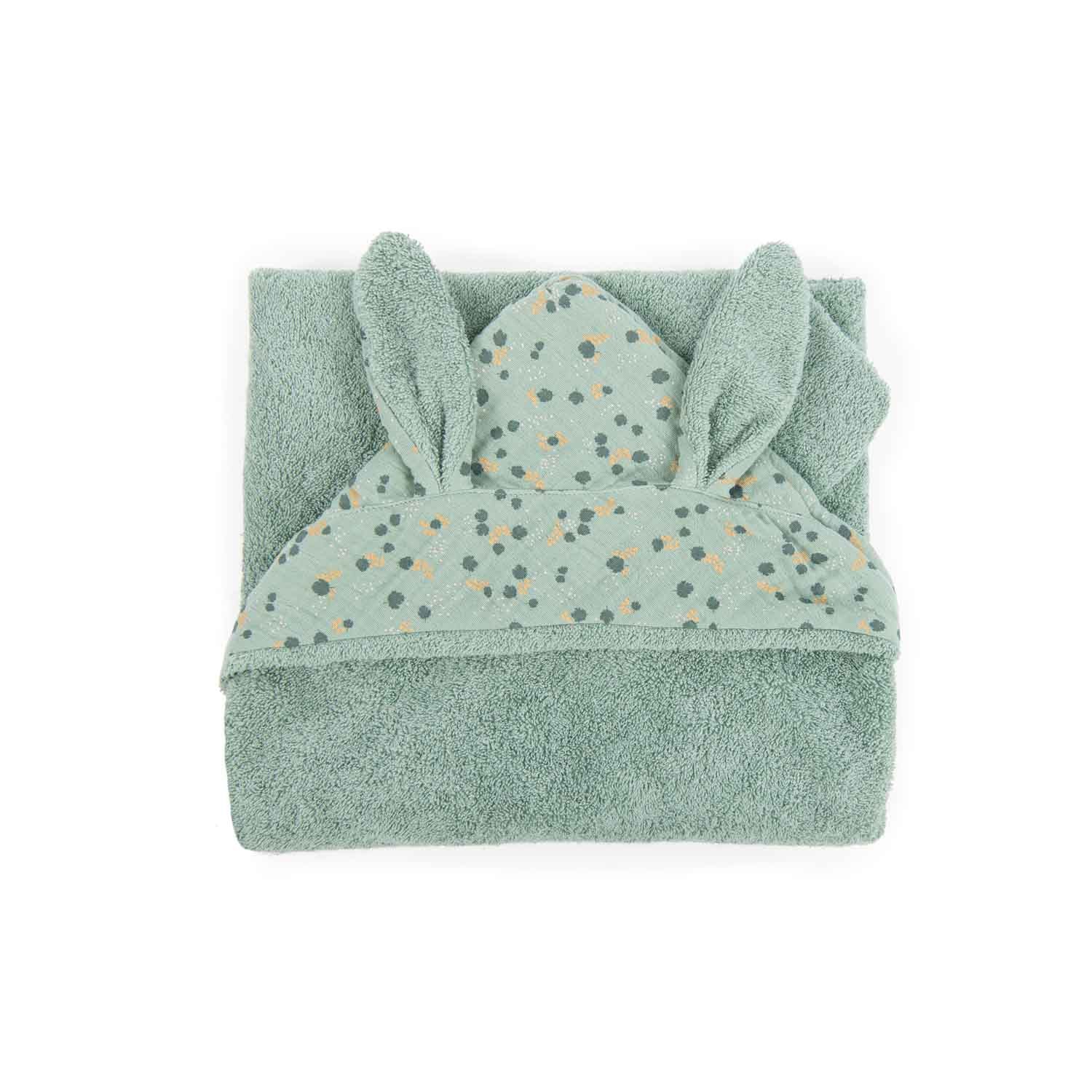 Accappatoio da bagno neonato, Coniglio salvia - immagine 5