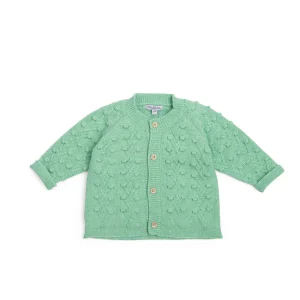 Cardigan in maglia a fantasia verde, Joyau