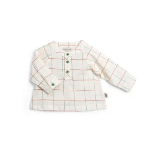 Camicia in cotone bio panna, Johan