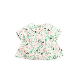 Camicia svasata in cotone bio stampato, Juliette
