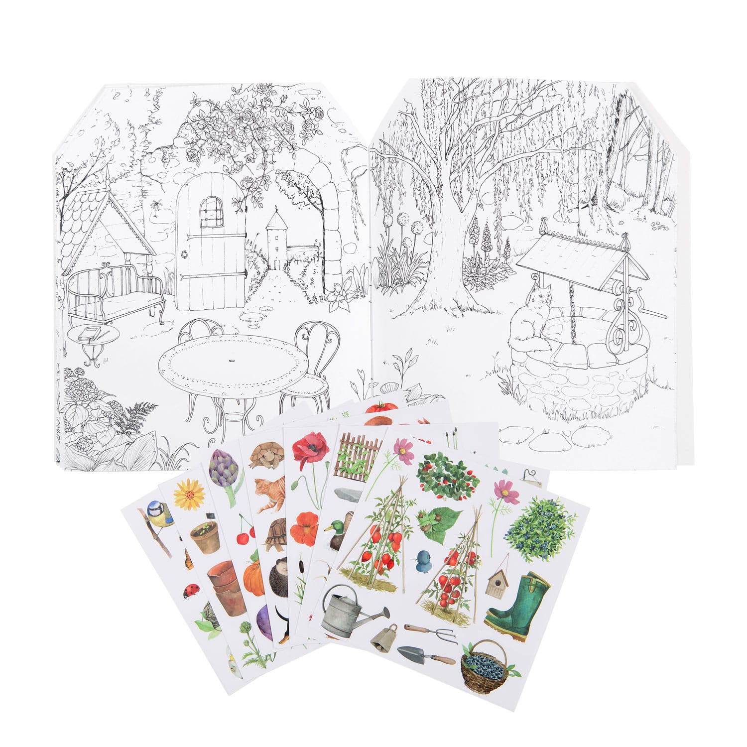 Quaderno da colorare con 120 adesivi, Giardiniere - immagine 3
