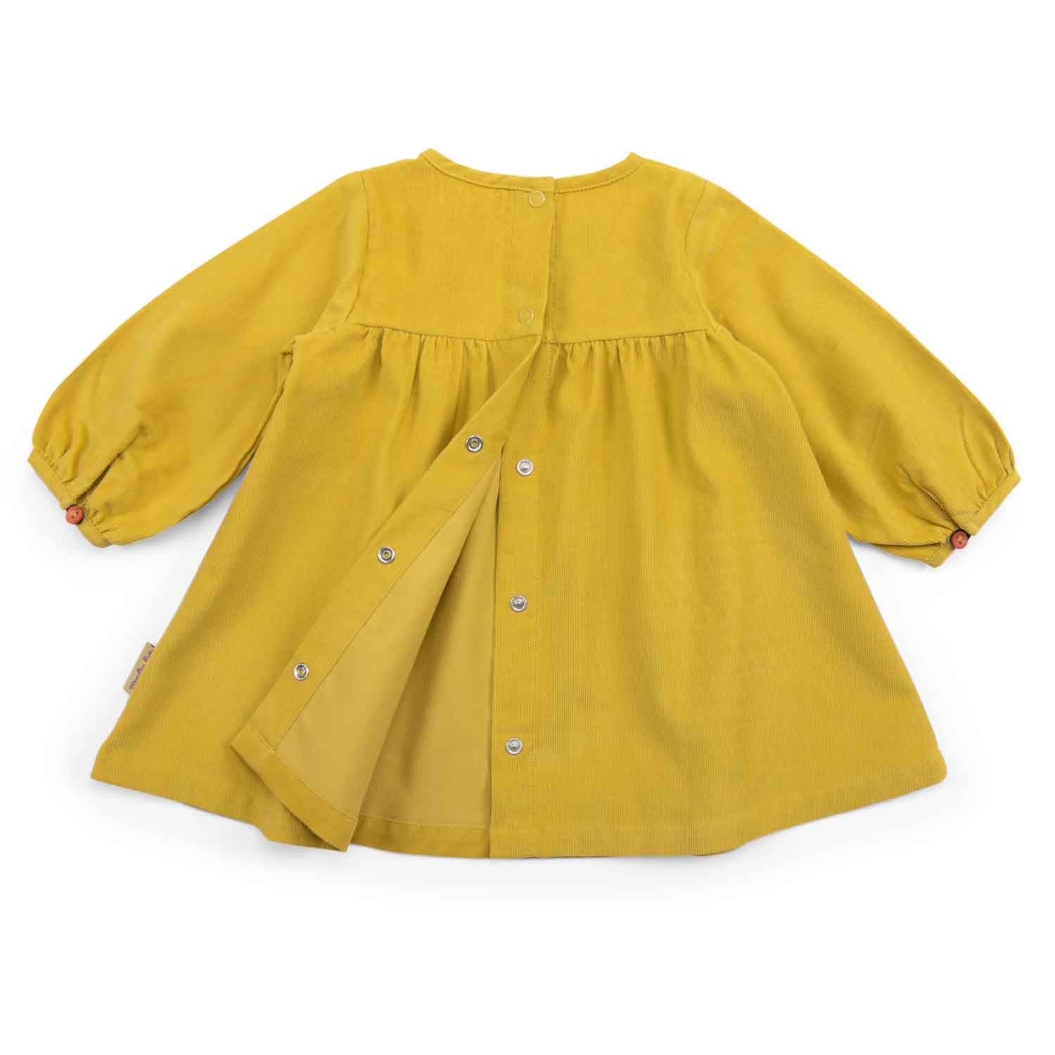 Abito in velluto bio giallo curry, Gala - immagine 5