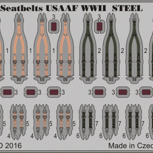 Eduard 73035 1/72 Seatbelts USAAF WWII Steel (Photo Etched Part)