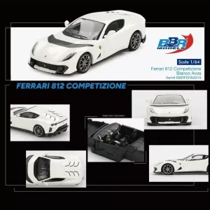 BBR Ferrari 812 Competizione Bianco Avus Die Cast 1/64