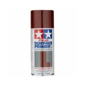 Tamiya 87160 Fine Surface Primer (L) Oxide Red For Plastic & Metal 180ml