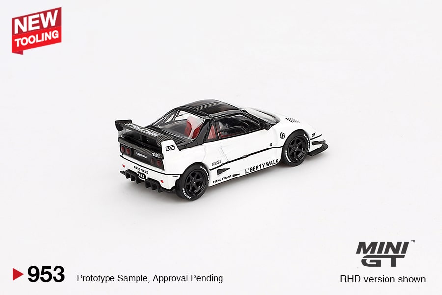 Mini GT MGT00953RHD Mazda AZ-1 Liberty Walk LB40 White 2024 Tokyo Auto Salon Die Cast 1/64 - immagine 4