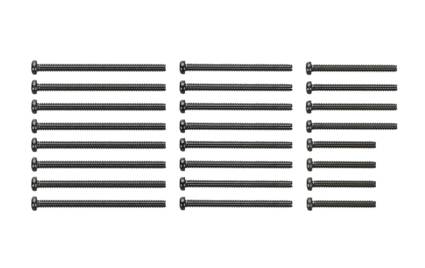 Tamiya 95434 Mini 4wd Stainless Steel Screw Set (15/20/25/30mm) (Black)