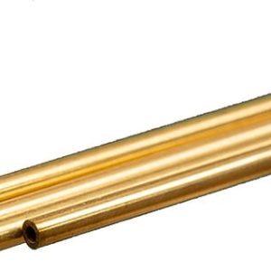 K&S Metals 9820 Round Brass Tube 2mm x 0.45mm x 300mm (4pcs) Tubi Ottone
