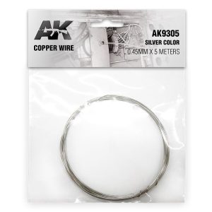 Ak Interactive Copper Wire Silver Color 0.45mm x 5m