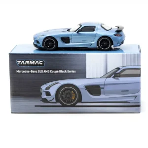 Tarmac Works Mercedes-Benz SLS AMG Coupé Black Series Matte Blue Die Cast 1/64