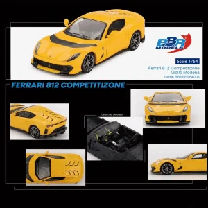 BBR Ferrari 812 Competizione Giallo Modena Die Cast 1/64
