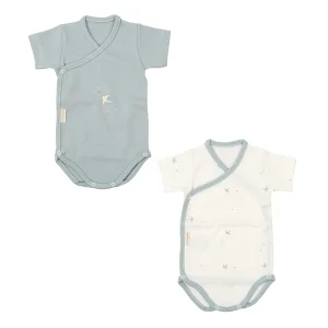 Body neonato manica corta bambù cotone bio Spring, Set di 2