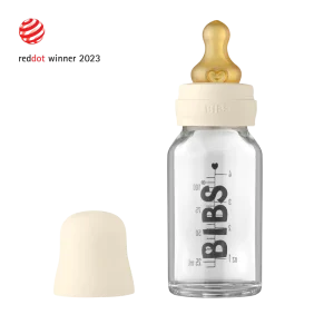 Biberon in vetro Bibs 110ml, Ivory