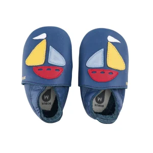 Babbucce in pelle morbida, Yacht navy