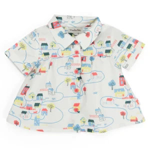 Camicia leggera in cotone bio stampato, Lou