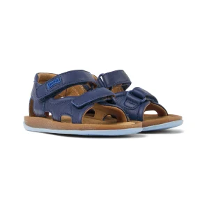 Sandali aperti in pelle blu