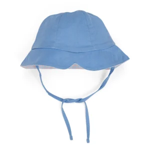 Cappello da sole in mussola blu, Lael