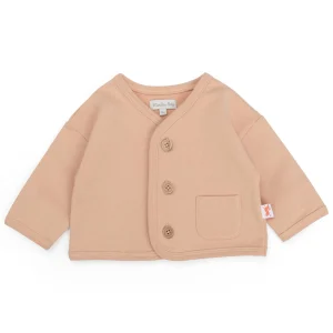 Cardigan in felpa leggera pesca, Loic