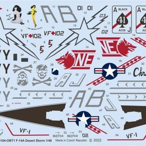 Eduard D48104 1/48 Decals F-14A Desert Storm For Tamiya Kit