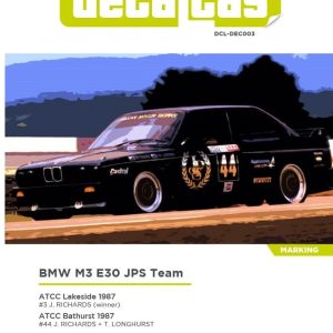 Decalcas DCL-DEC003 Decals 1/24 BMW M3 E30 JPS Team
