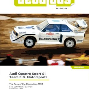 Decalcas DCL-DEC016 Decal 1/24 Audi Quattro Sport S1 Team E.G. Motorsports