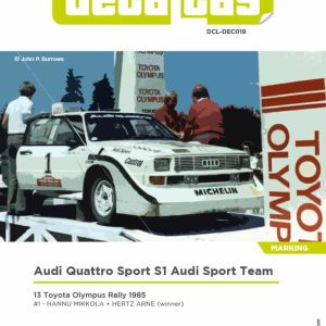 Decalcas DCL-DEC019 Decal 1/24 Audi Quattro Sport S1 Audi Sport Team (Olympus Rally 1985)