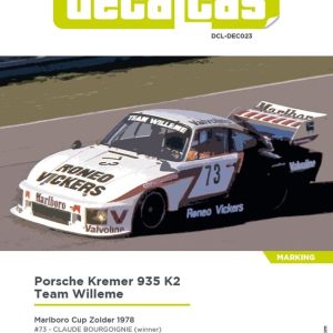 Decalcas DCL-DEC023 Decals 1/24 Porsche 935 Kremer K2 Team Willeme