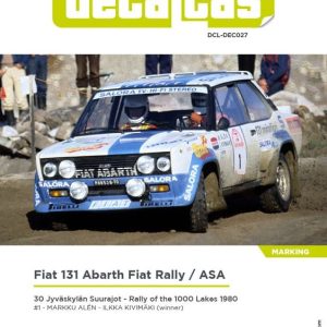 Decalcas DCL-DEC027 Decals 1/24 Fiat 131 Abarth Fiat Rally / ASA