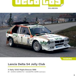 Decalcas DCL-DEC034 Decals 1/24 Lancia Delta S4 Jolly Club
