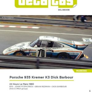 Decalcas DCL-DEC038 Decals 1/24 Porsche 935 Kremer K3 Dick Barbour